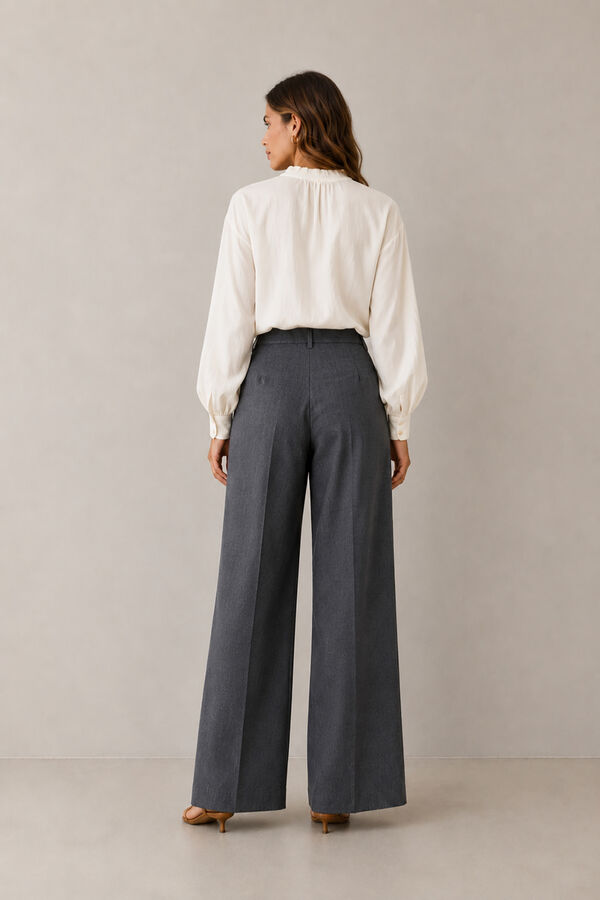 Vila Cal&ccedil;a wide leg Cinzento