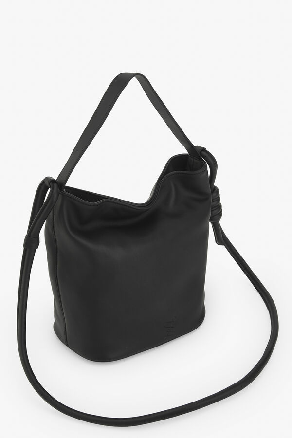 Zubi Bolsa bucket M de pele Preto