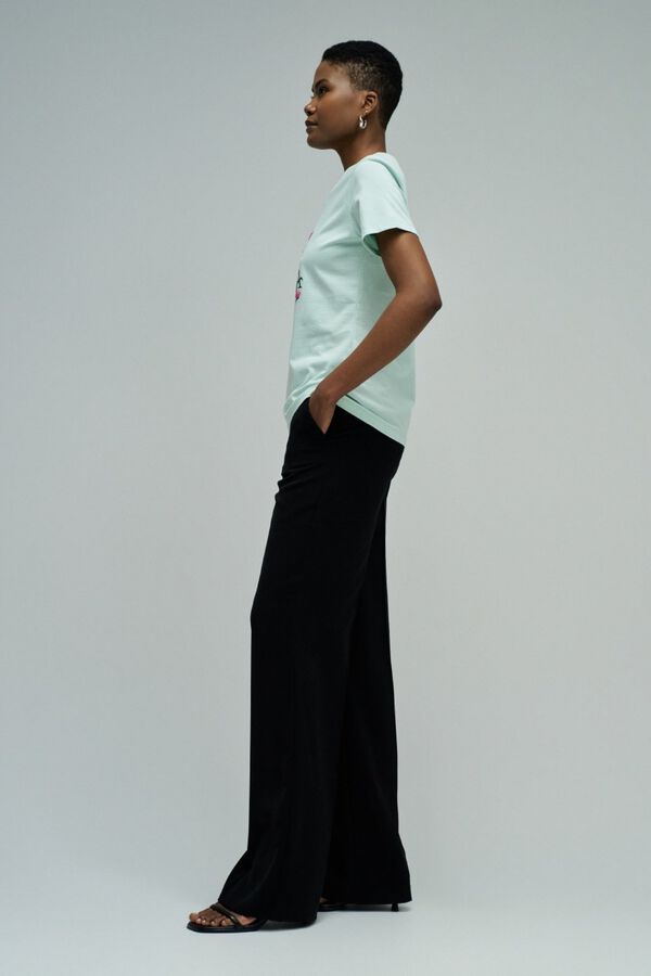 Salsa Jeans T-shirt estampada com logo Verde