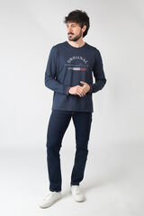 Privata Camiseta punto liso manga larga Azul marino