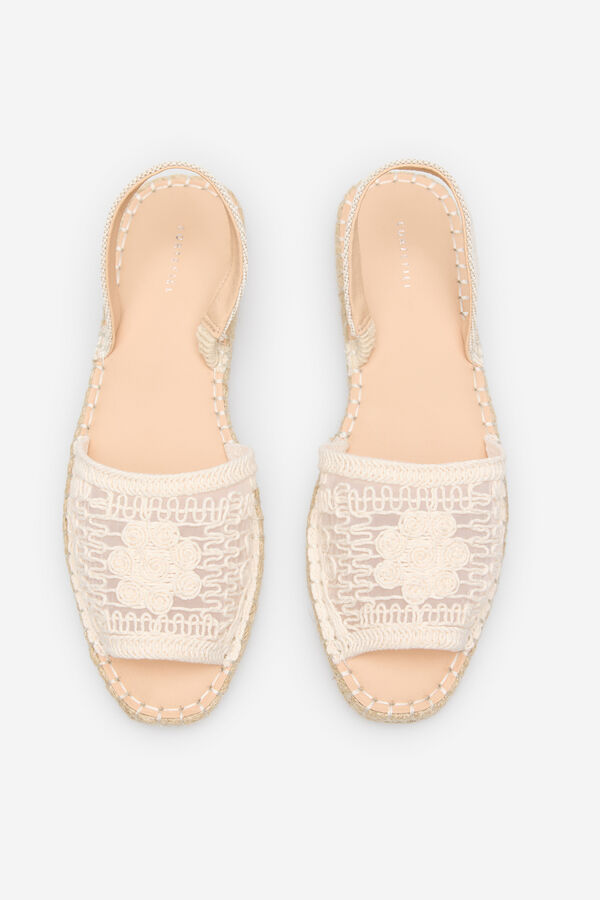 Cortefiel Menorquina efecto crochet Marfil