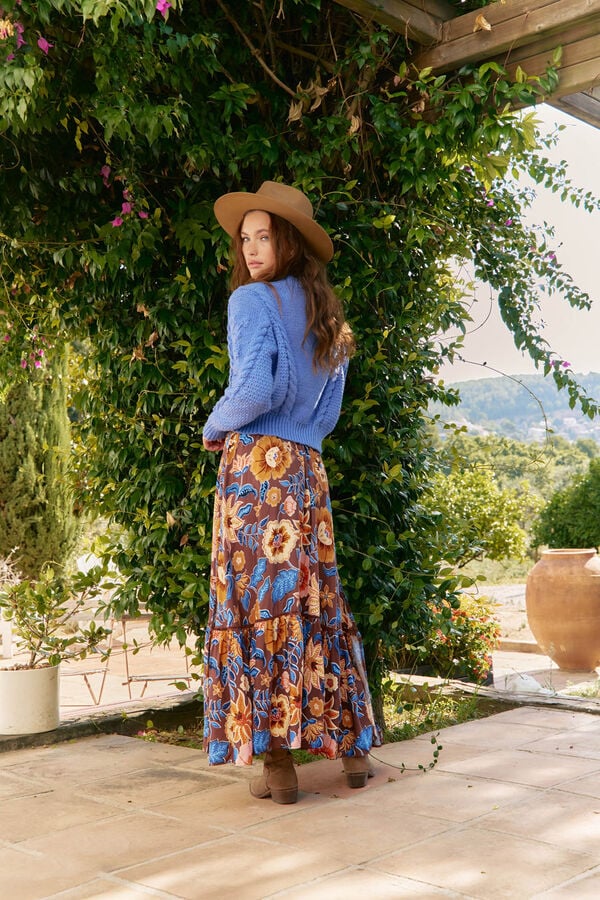 Jaase Saia Daphne com estampado de terra Multicolorido