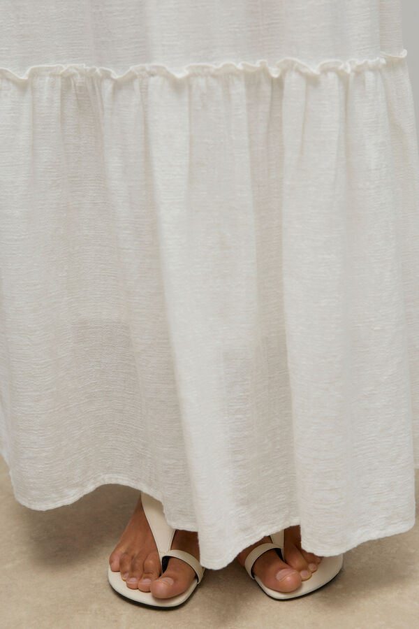 Vero Moda Saia comprida com folhos Branco