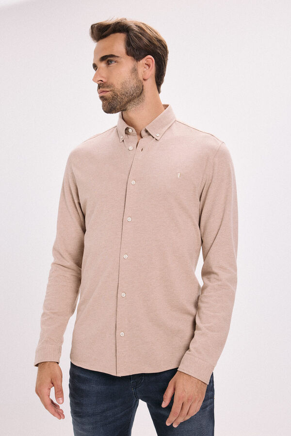 Jack & Jones Camisa de manga comprida Castanho