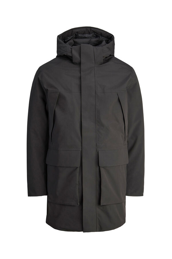 Jack & Jones Parka cl&aacute;ssica com capuz Preto