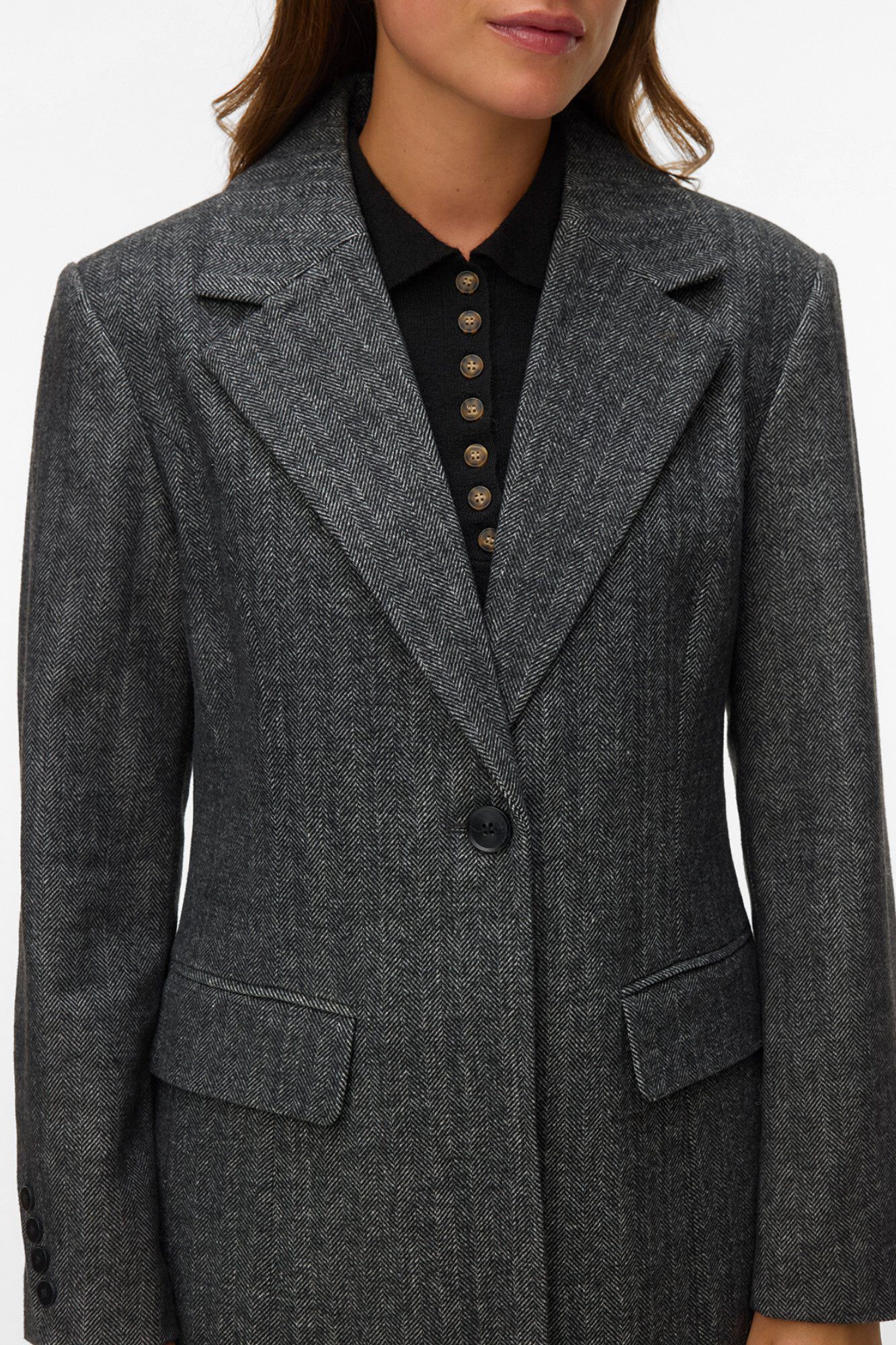 Vero Moda Sobretudo cl&aacute;ssico de alfaiate