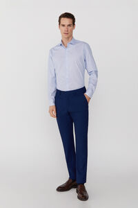 Cortefiel Deep blue Serie XXI trousers Blue