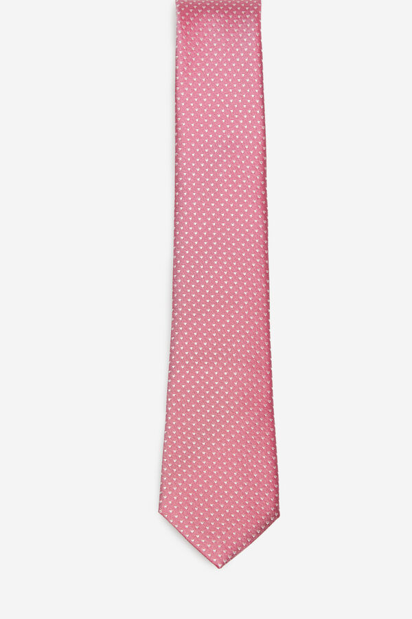 Cortefiel Geometric motif tie Pink