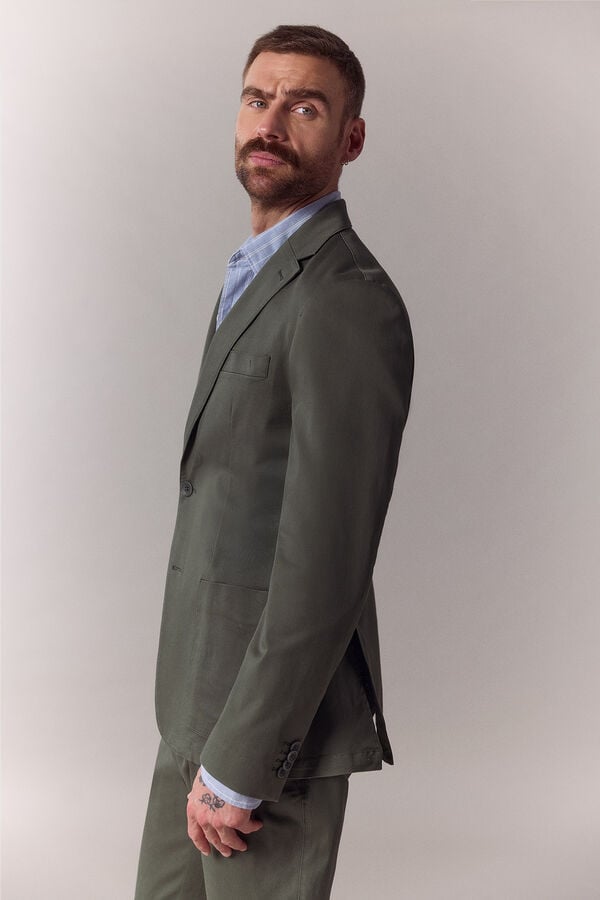 OOTO Blazer coordenado em algod&atilde;o Verde