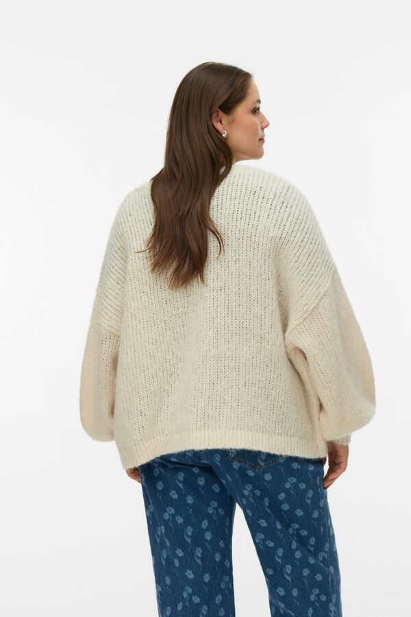 Vero Moda Curve Casaco de malha aberto em malha grossa Tostado