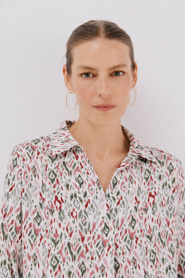 Cortefiel Pleated shirt Multicolour