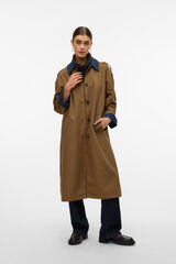 Vero Moda Sobretudo longo gabardina Castanho