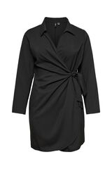 Vero Moda Curve Short wrap dress Black