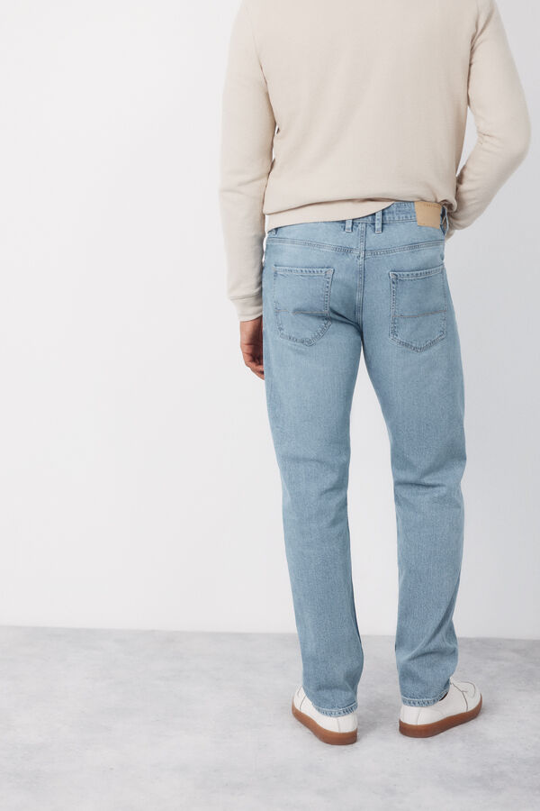 Cortefiel Regular-fit lightweight jeans Blue