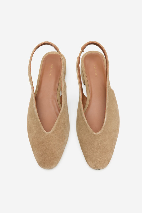 Cortefiel Zapato tac&oacute;n destalonado piel Arena