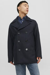 Cortefiel Short double-breasted coat Navy