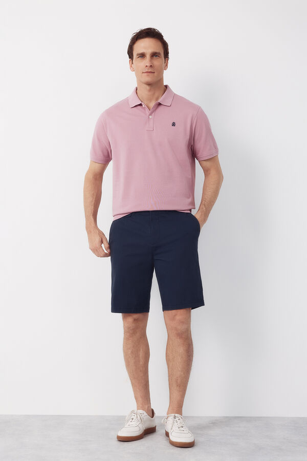 Cortefiel Piqu&eacute; basic polo shirt Pink