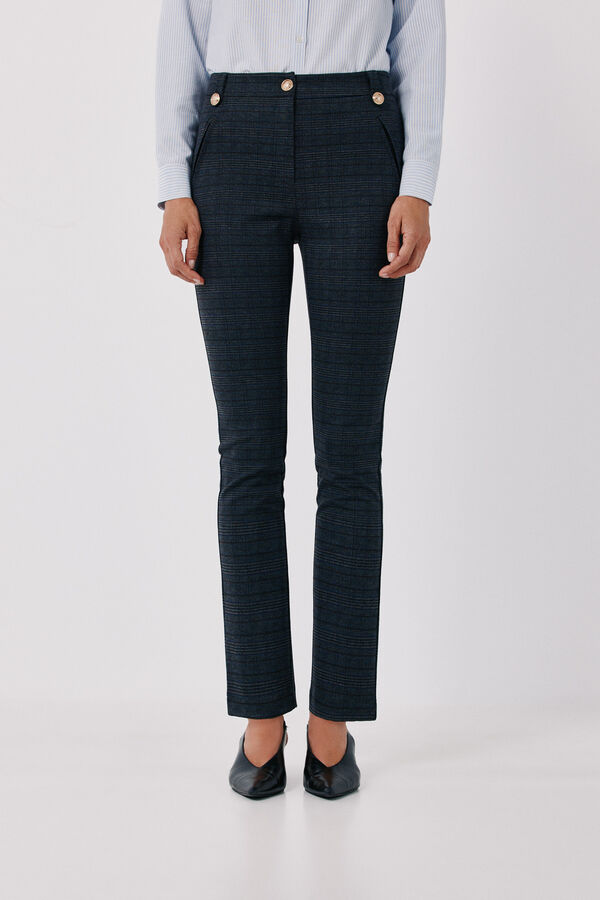 Cortefiel Pantal&oacute;n de mujer de punto roma Estampado beige