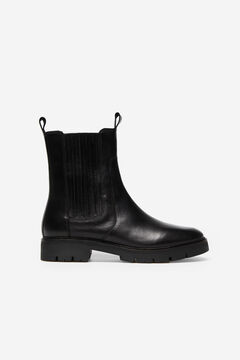 Cortefiel Leather Chelsea boot Black