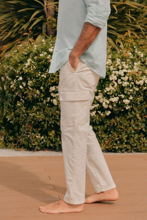 Cortefiel Cargo trousers Ivory