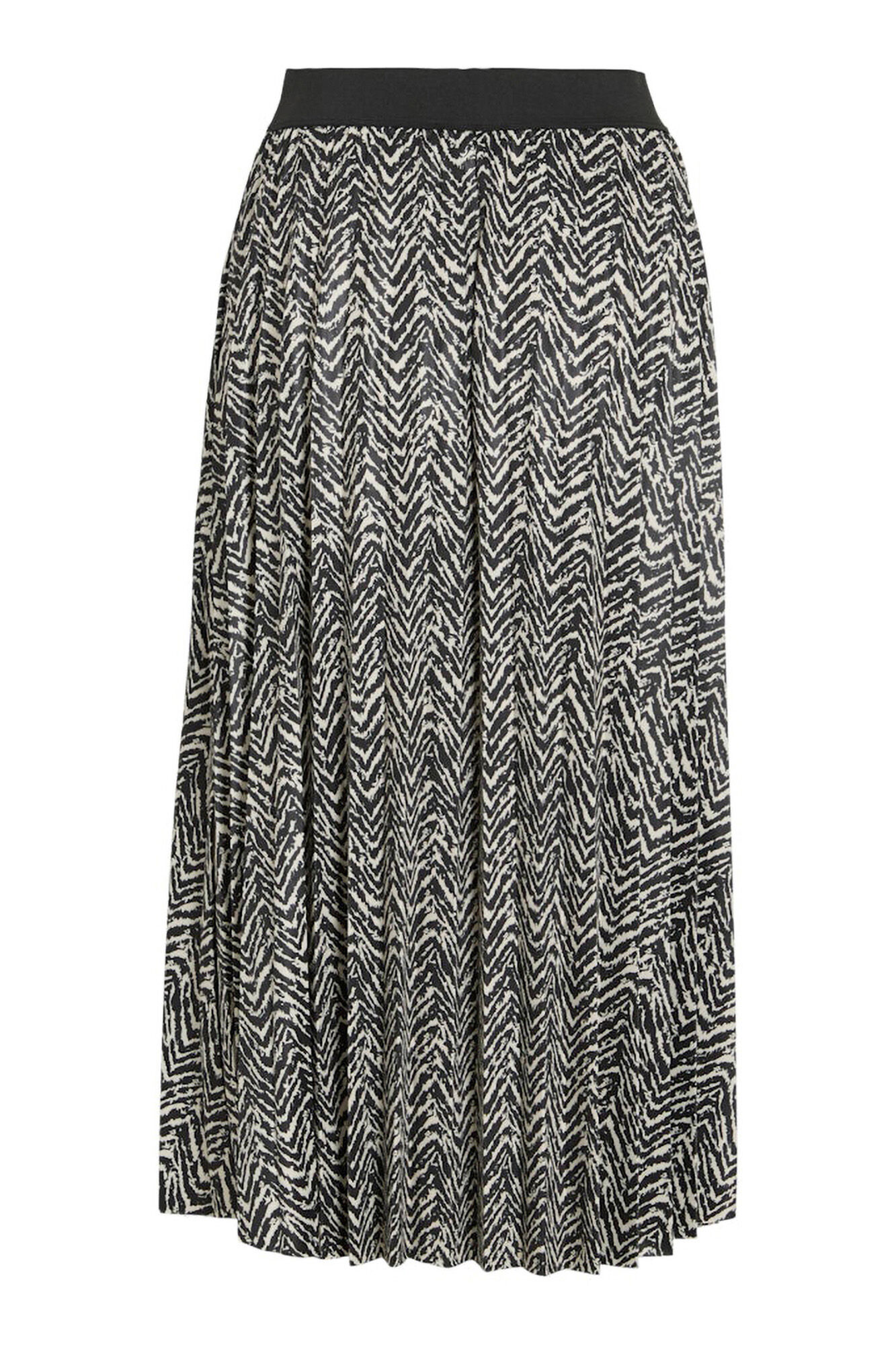 Vila Falda midi plisada estampada