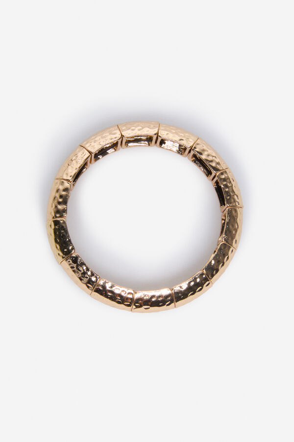 Cortefiel Hammered elastic bracelet Gold