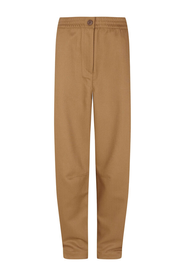 Cortefiel Women's serge jogger trousers Brown