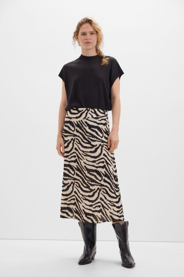 Cortefiel Printed midi skirt Multicolour