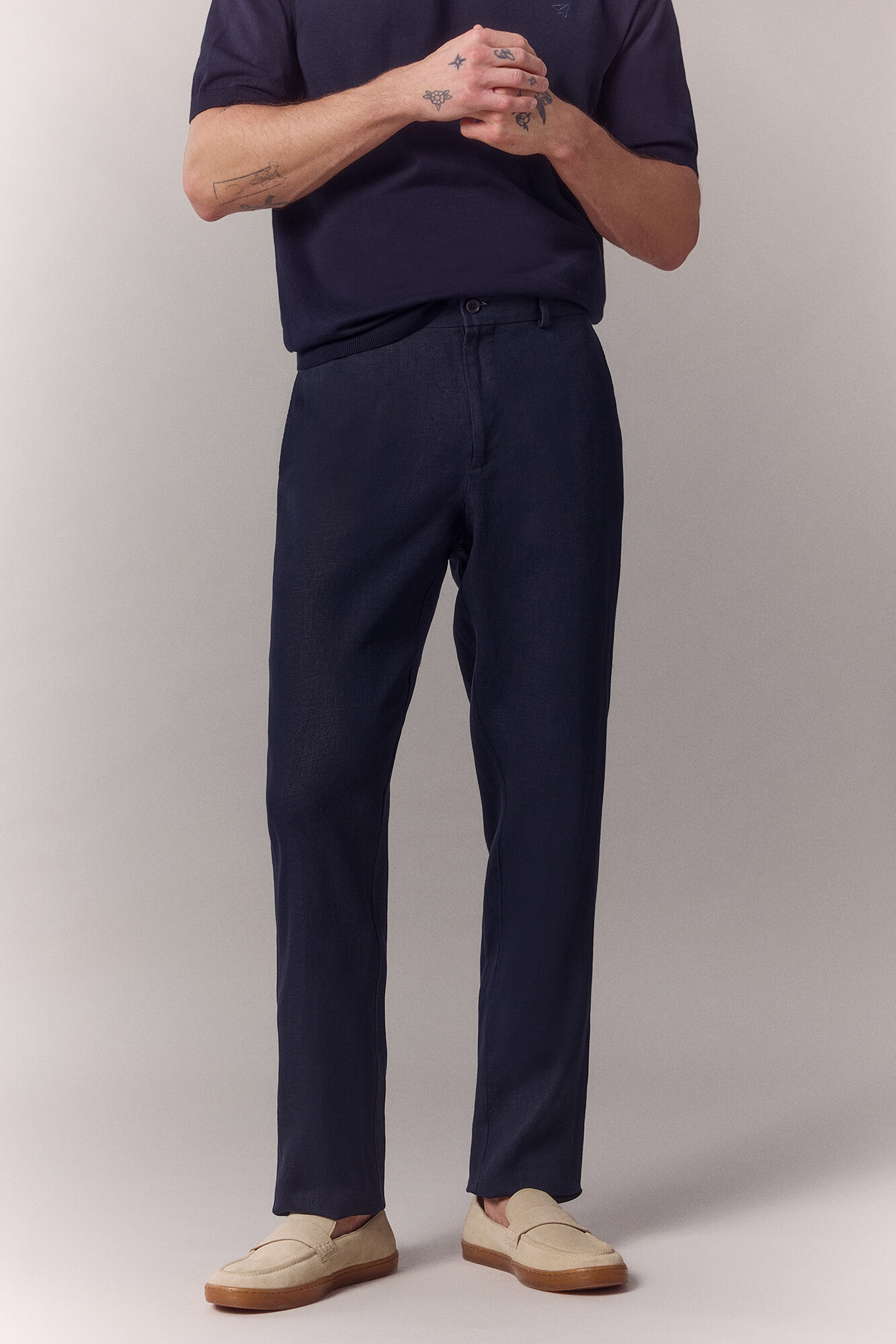 OOTO Pantal&oacute;n traje coordinado lino