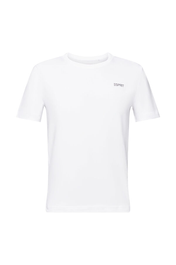 Cortefiel Camiseta básica algodón slim fit Blanco