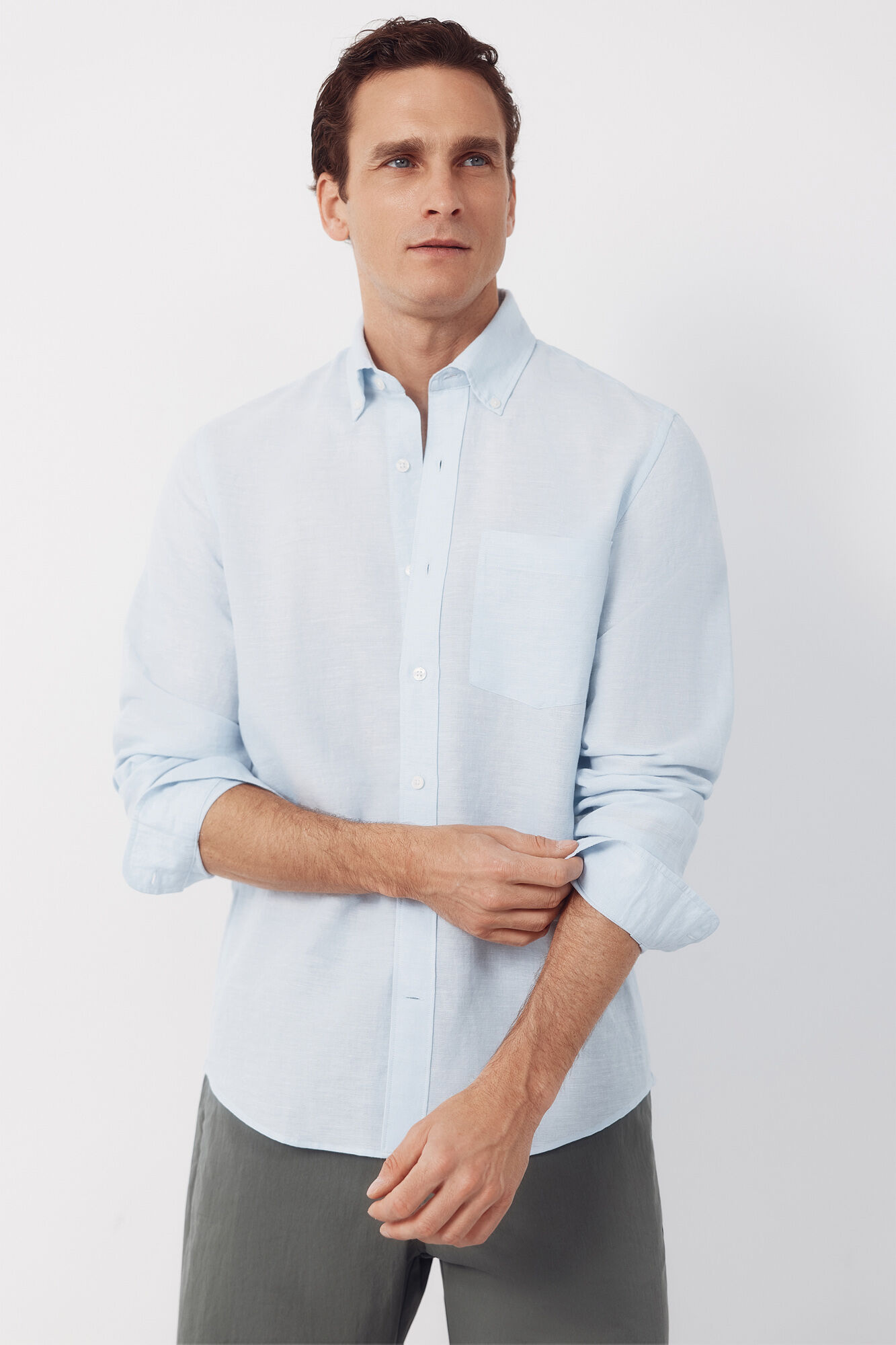 Cortefiel Camisa lino lisa