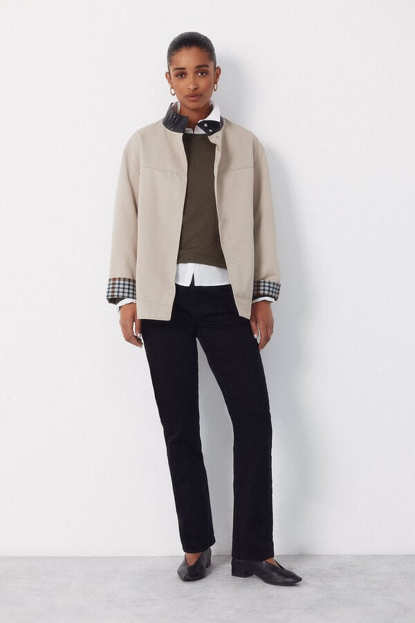 Cortefiel Cazadora con cuello a contraste Arena