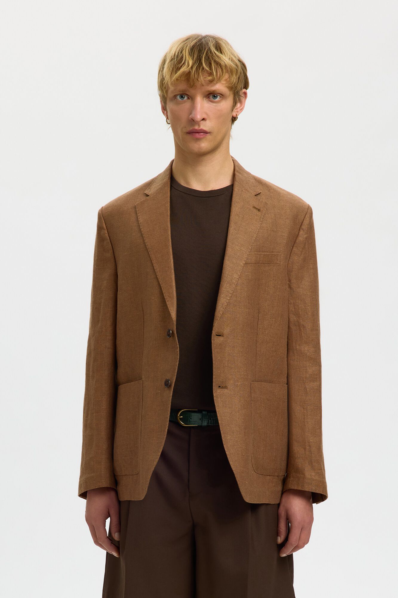 Selected Blazer de linho com lapela