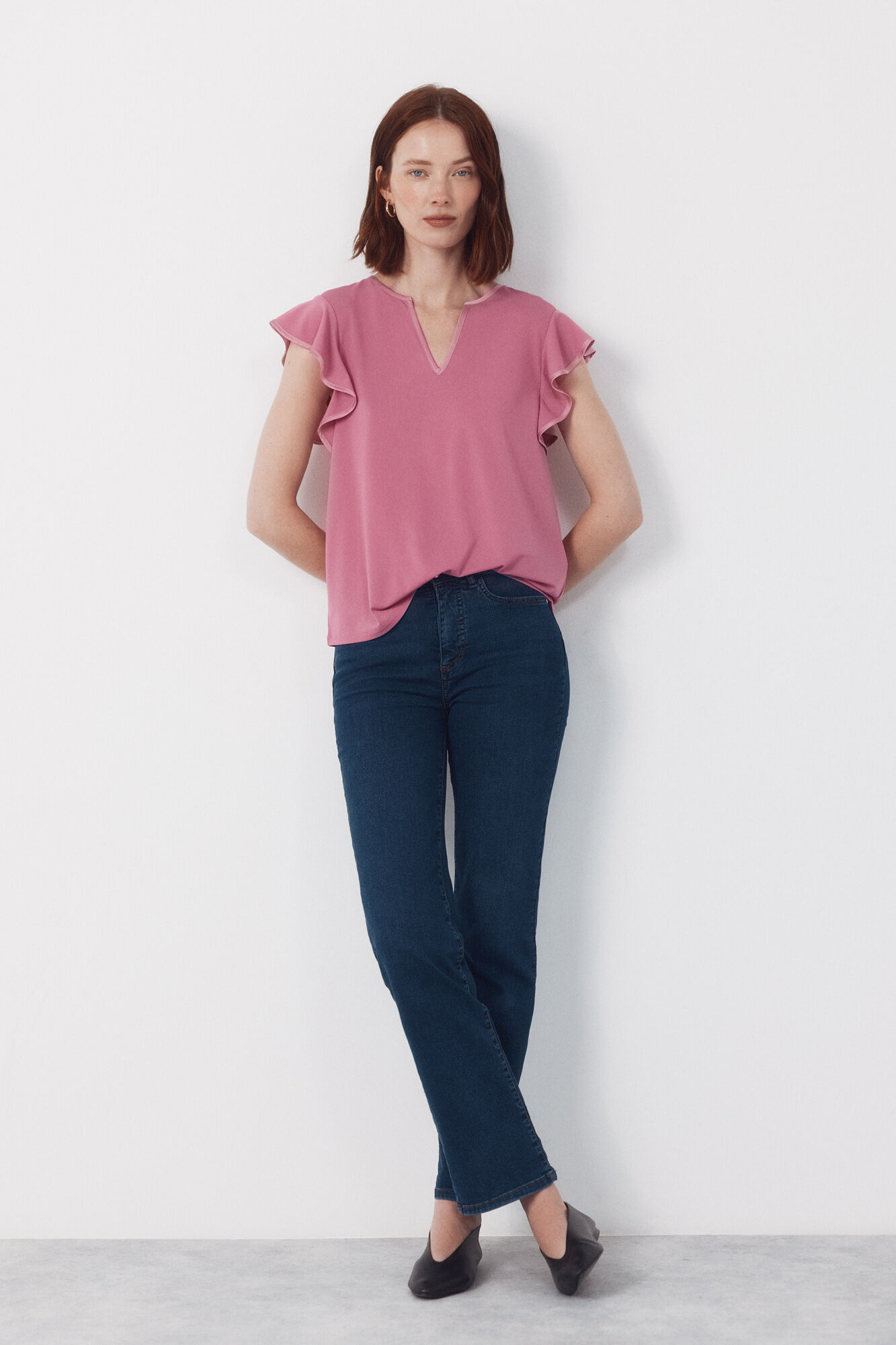 Cortefiel Contrasting piping jersey-knit top