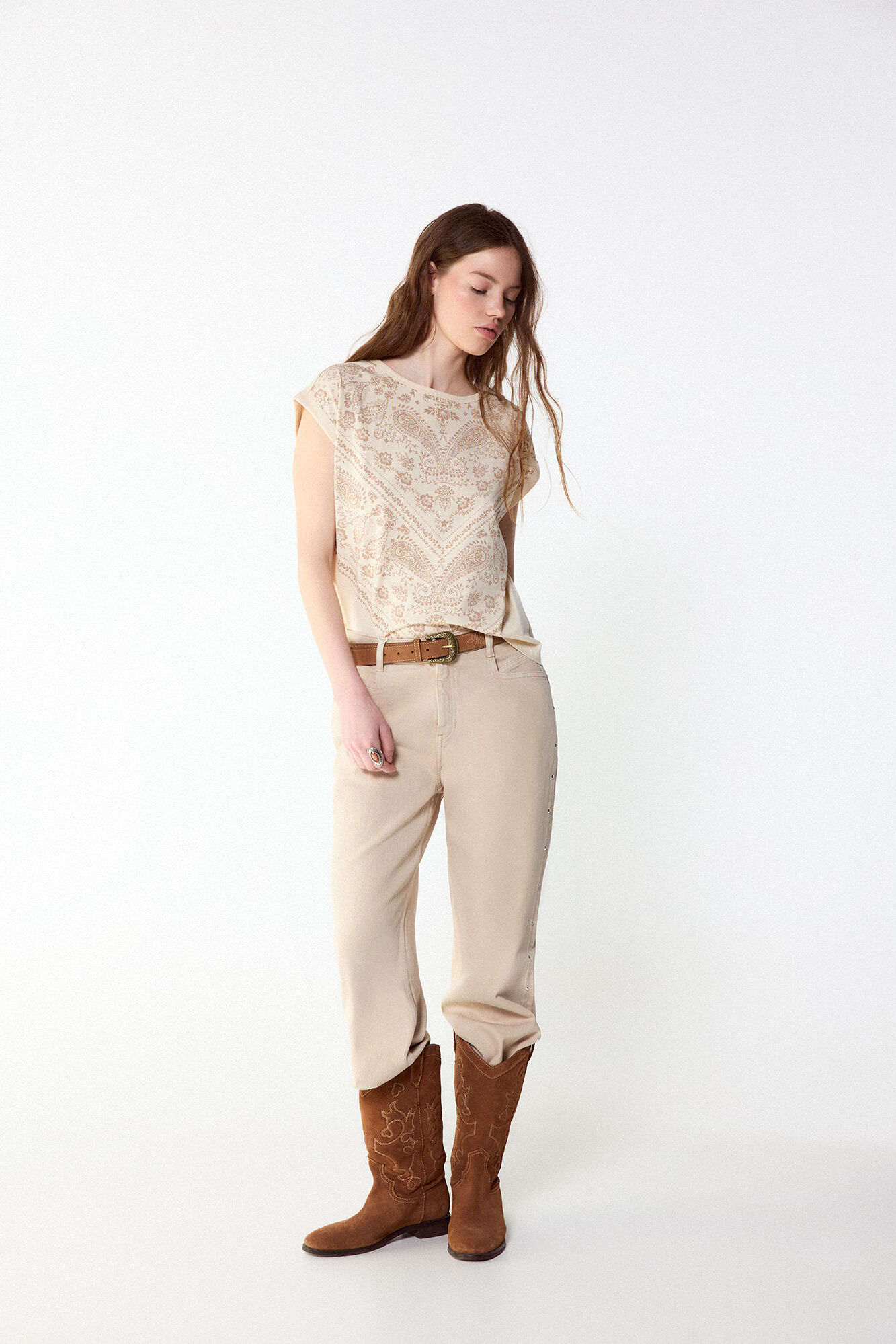 Slowlove Camiseta estampado bandana