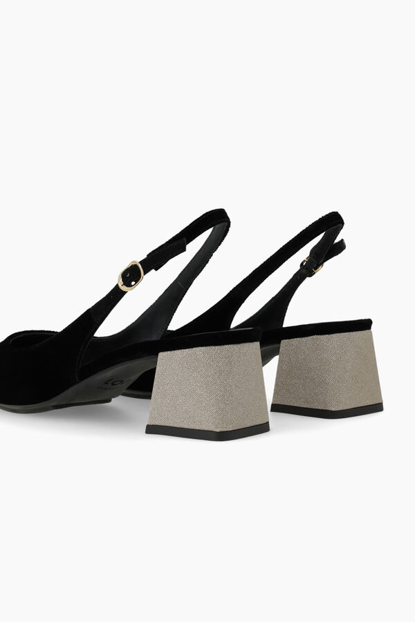 Lodi Velvet court shoes Black