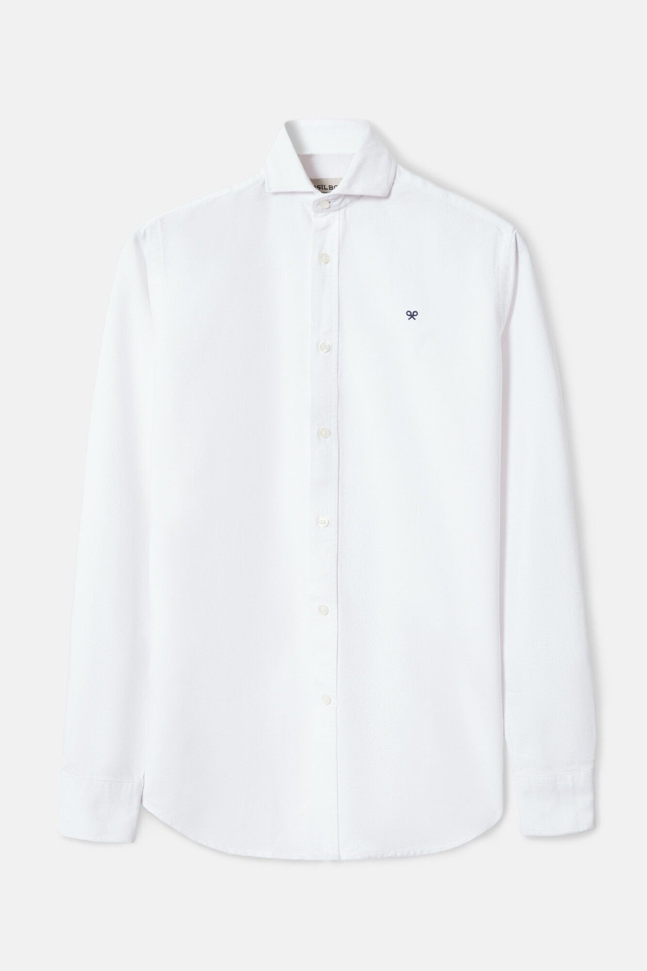 Silbon Camisa esportiva Oxford com corte franzido