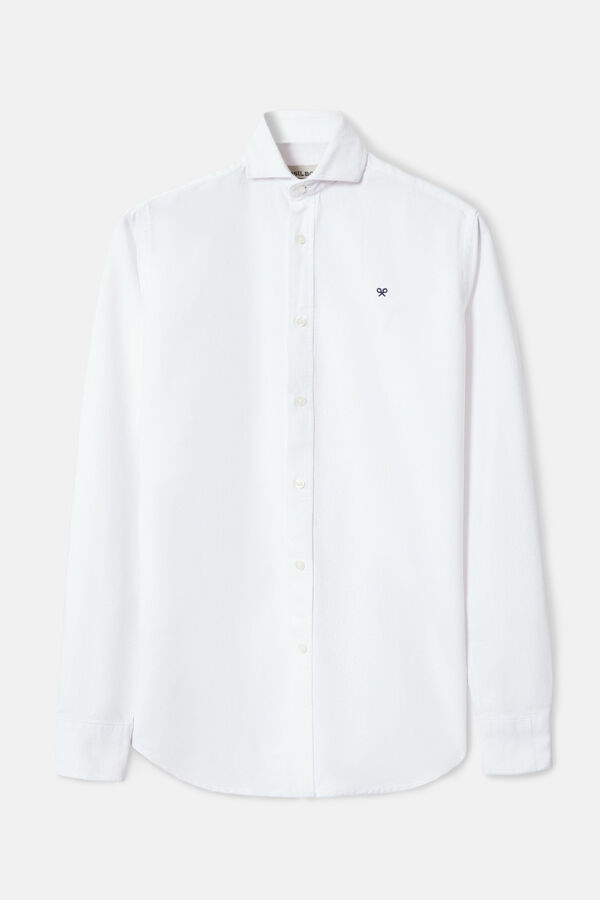 Silbon Oxford cutaway sport shirt White