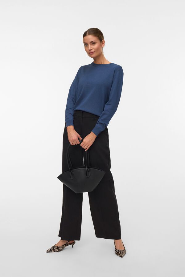 Vero Moda Camisola de malha fina de manga comprida Azul