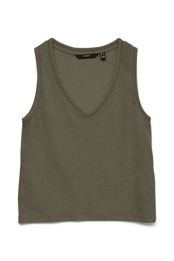 Vero Moda Top sem mangas com renda Verde
