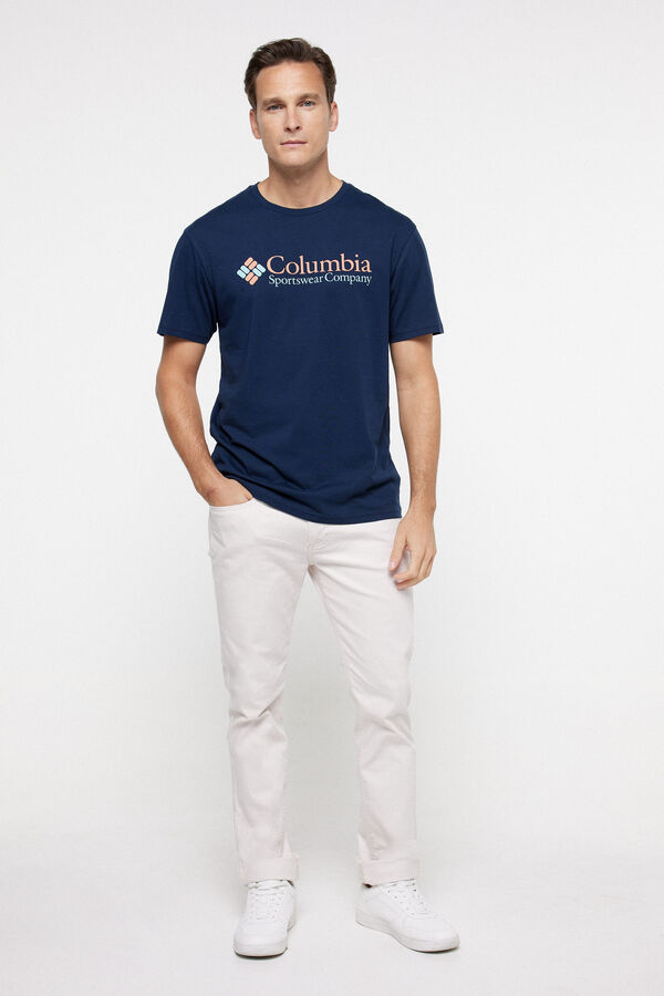Cortefiel Columbia CSC Basic Logo short-sleeved T-shirt for men™ Navy
