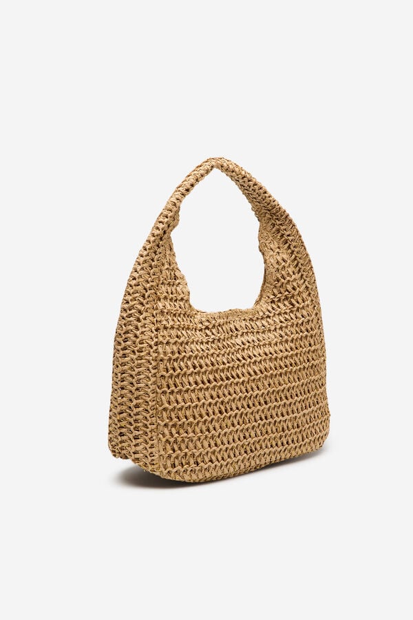Cortefiel Mala hobo tran&ccedil;ada Ecru