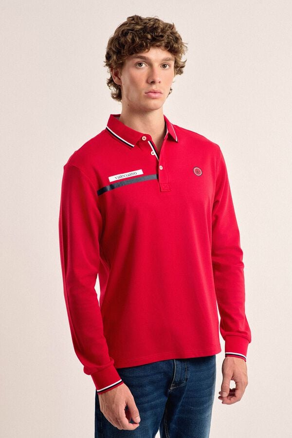 Valecuatro Polo Valecuatro para homem modelo bandeira vermelha Vermelho