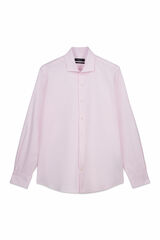 Cortefiel Plain easy-iron dress shirt Pink