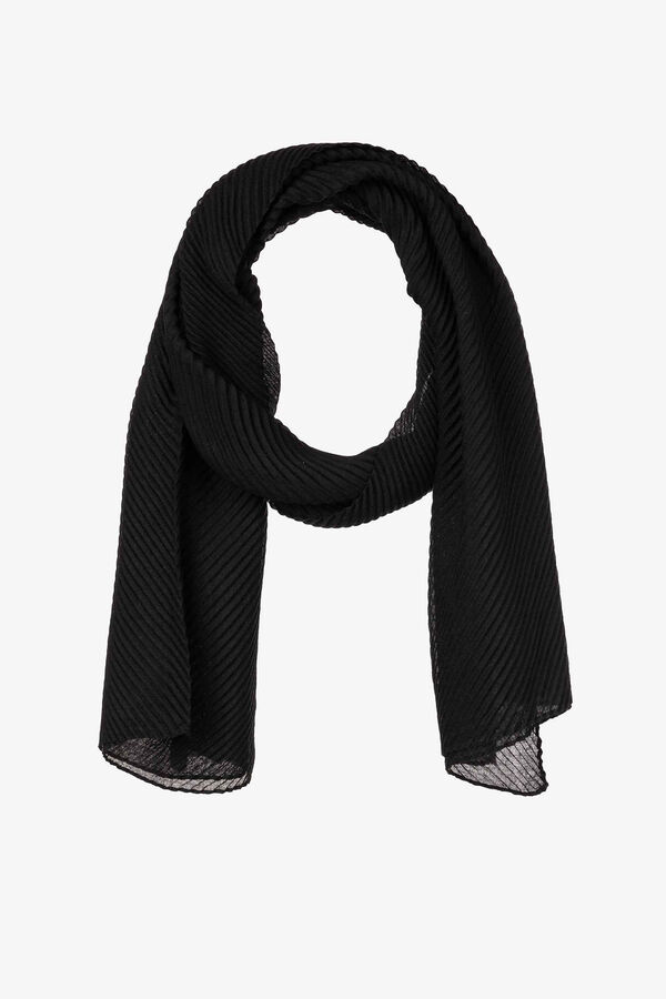 Vilanova Lenço retangular plissado Preto