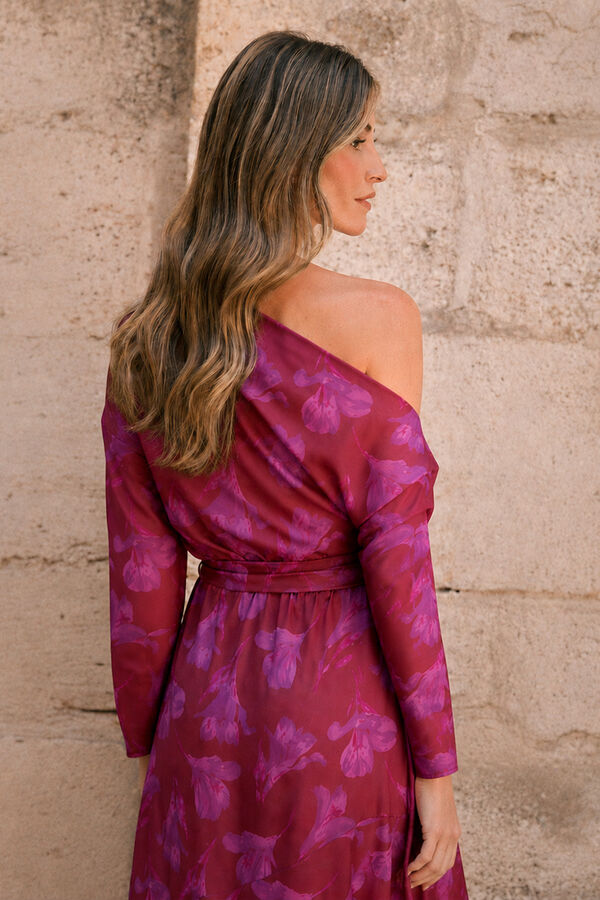 Pol&iacute;n Et Moi Nina floral dress Maroon