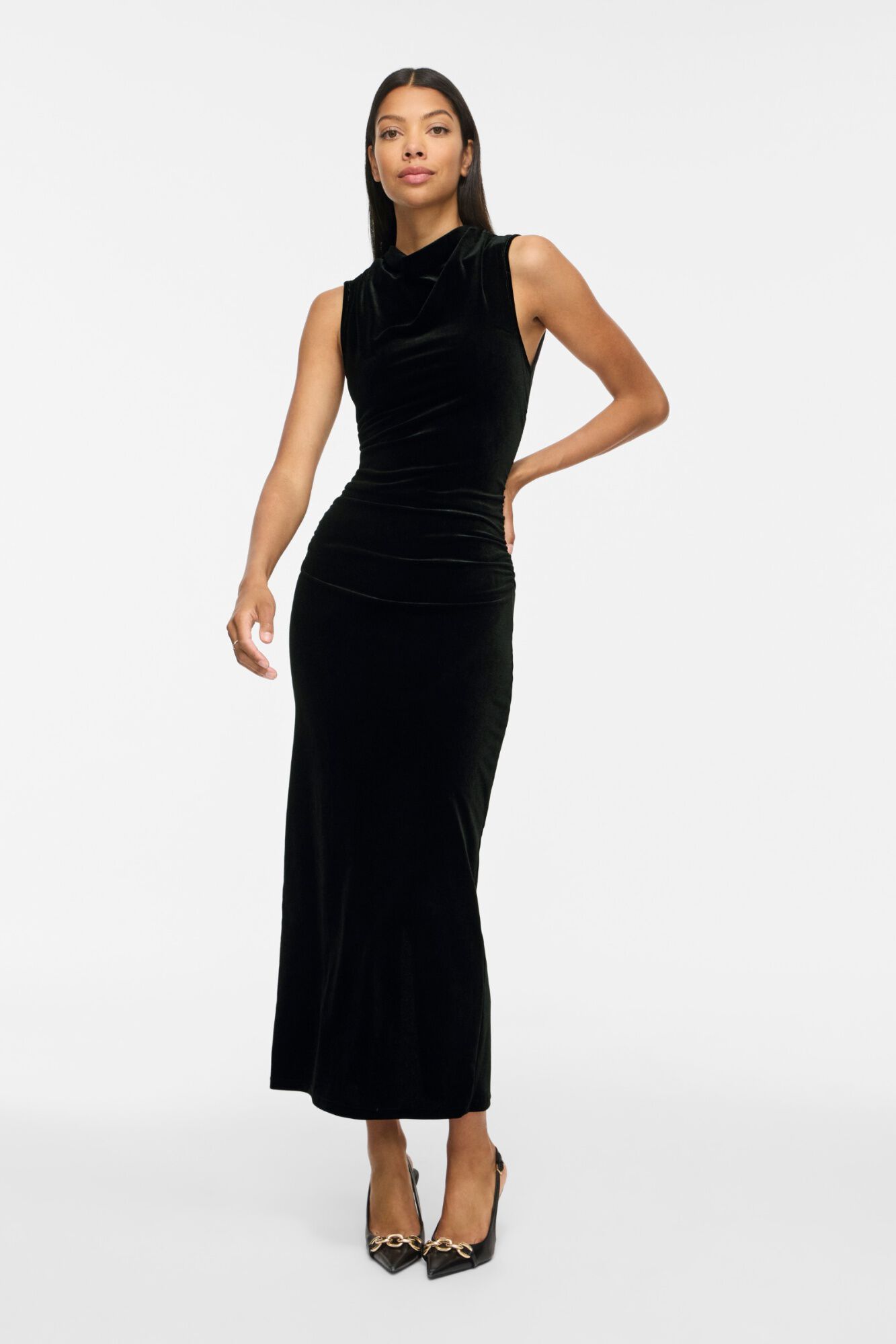 Vila Vestido comprido de veludo