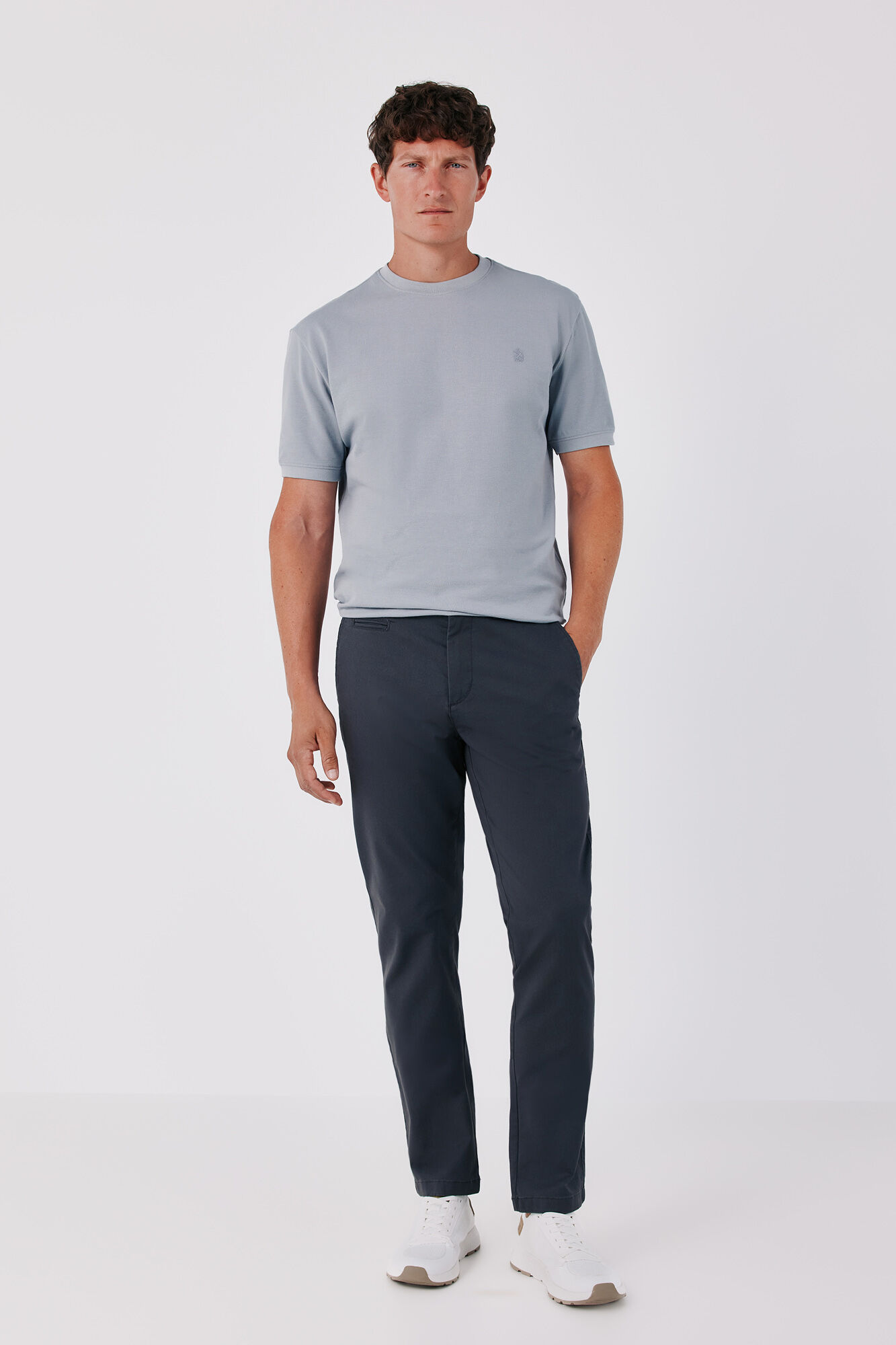 Cortefiel Piqu&eacute; fabric basic T-shirt