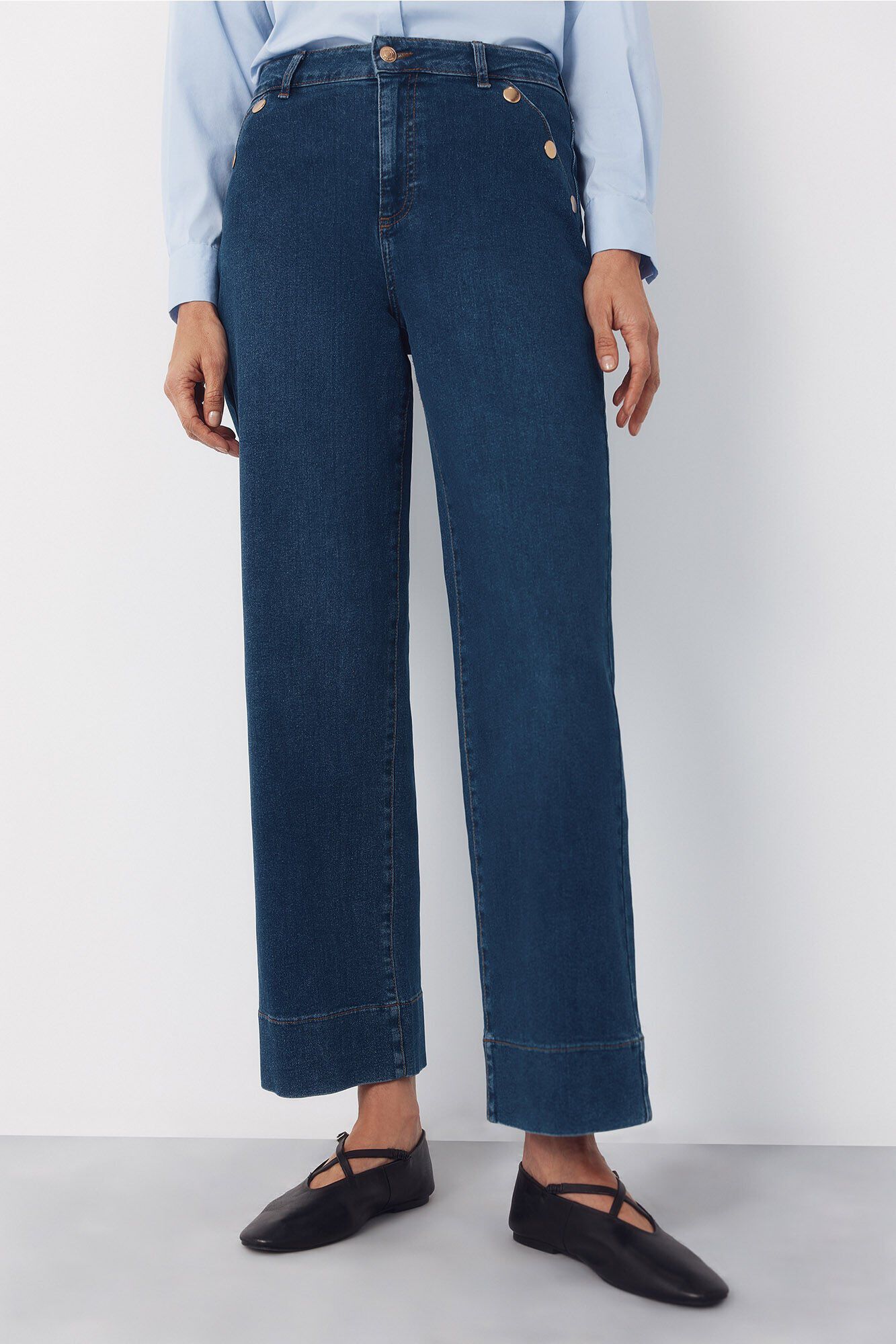 Cortefiel Jeans Palazzo botones