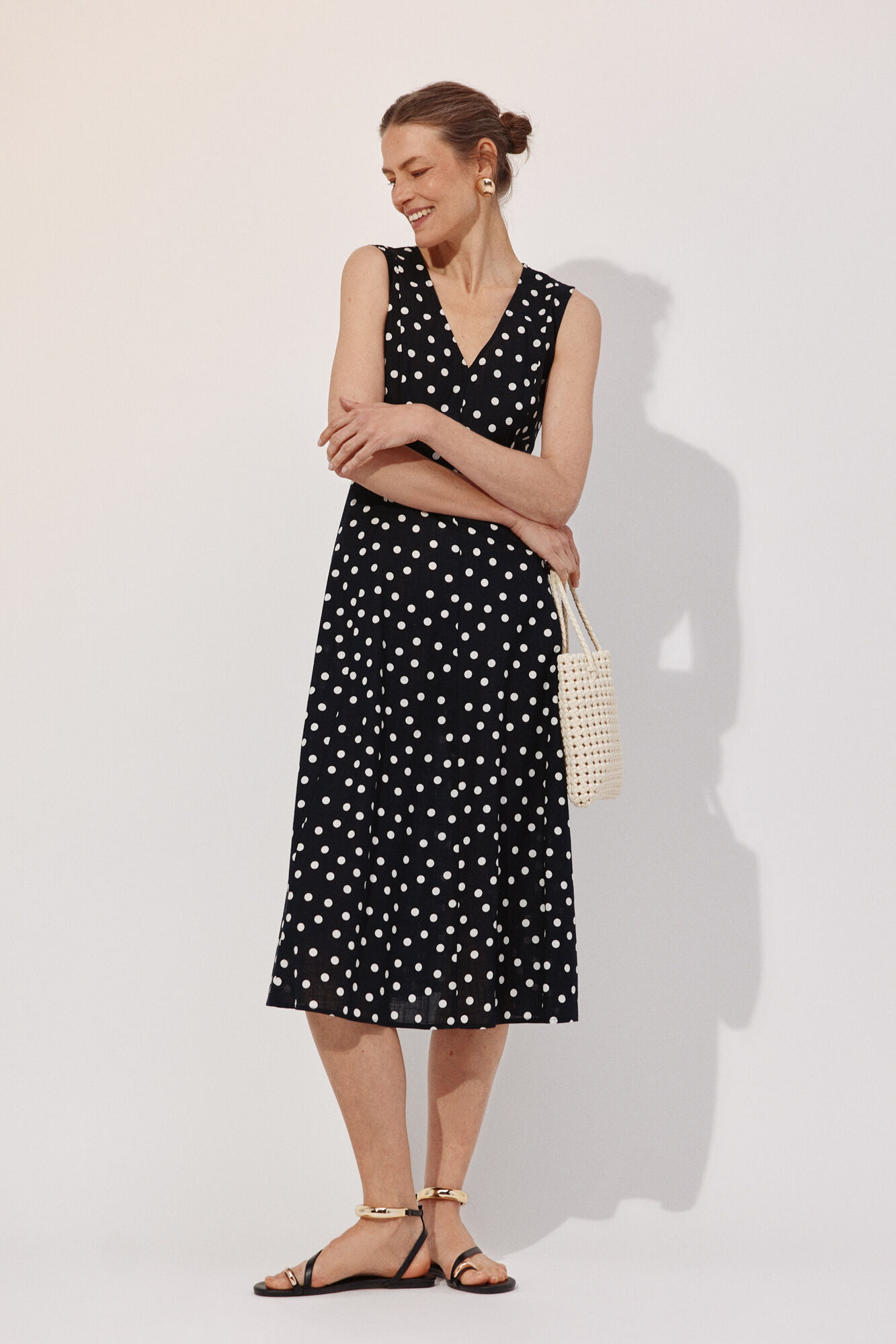 Cortefiel Print flared dress